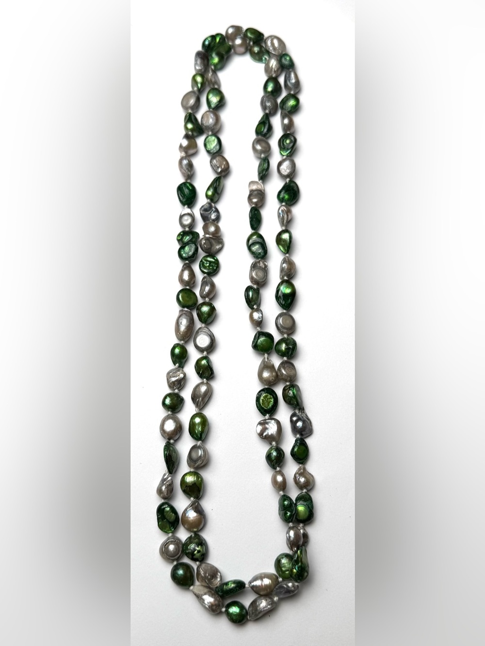 Freshwater natural uncultured dyed pearl necklace
